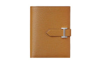HERMES Bearn Mysore Goat Skin Card Holder, Wallet Regular Unisex 28 Caramel