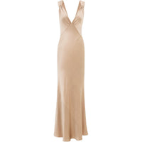 SAINT LAURENT Cross-Back V-Neck Dress