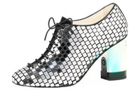 CHANEL Ankle Boots 8cm Women's Black White