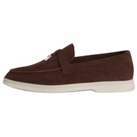 Loro Piana Summer Charms Walk Loafers Women's Dark Brown