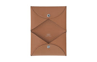 HERMES Sheepskin Card Holder Card Holder Regular Women's Kraft Paper Color