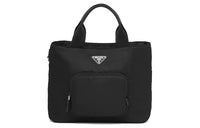 PRADA Lined Nylon Tote Bag Shopping Bag Clutch Women's Black