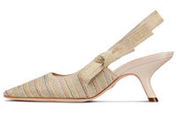 DIOR J'Adior Slim Heel High Heels Women's Gold