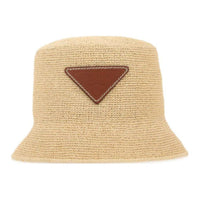 PRADA Raffia Bucket Hats Women's Beige