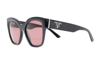 PRADA Plate Frame Cat Eye Sunglasses Women's Black