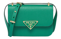 PRADA Saffiano Leather Crossbody Bag Shoulder Bag Women's Green