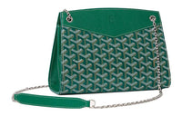 GOYARD Rouette Canvas With Leather Totes Chain Bag Shoulder Bag Women's Green
