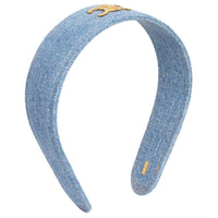 CELINE Cotton, Brass Headbands Women's Blue