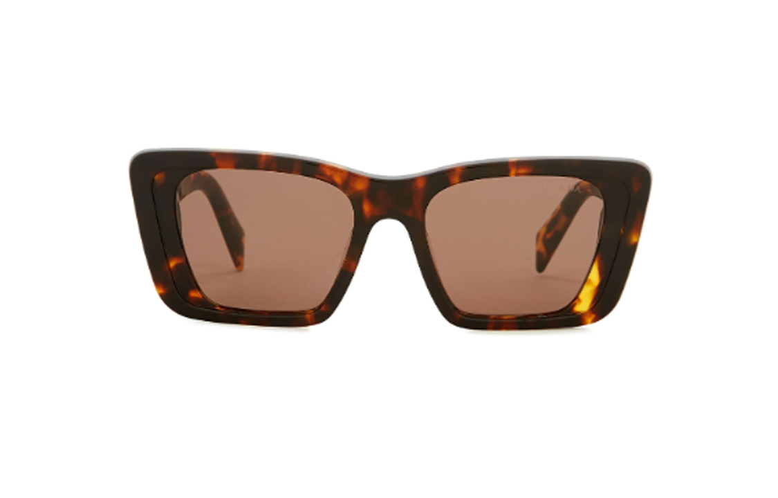 PRADA - Irregular Shape Sunglasses Women's Tortoiseshell