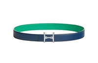 HERMES Leather Belts Women's Blue, Green