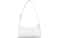 CELINE Cuir Triomphe Smooth Cow Leather Shoulder Bag, Handbag, Shoulder Bag Women's White
