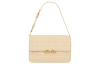 SAINT LAURENT Calfskin Handbag Shoulder Bag Regular Women's Ecru