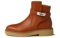 HERMES History Ankle Boots Women's Brown