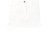MIU MIU Denim Short Skirts Women's White