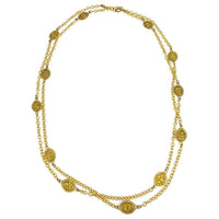CHANEL 1990 2000s Medallion Chain Necklace