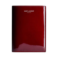 SAINT LAURENT Calfskin Card Holder Women's Burgundy