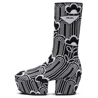 PRADA Ankle Boots Women's Black/White