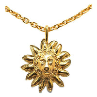 CHANEL Pre-Owned 1970-1980 Leo Lion Sun Medallion Costume Necklace