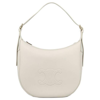 CELINE Calfskin Handbag Shoulder Bag Women's Ecru