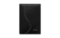 DIOR Grained Calfskin Card Holder Men's Black