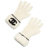 CHANEL - Knit Gloves Unisex White