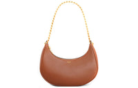 CELINE AVA Smooth Cow Leather Dumplings Dumpling Bag, Shoulder Bag, Handbag Women's Tawny