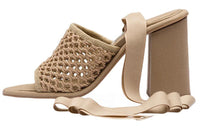MIU MIU Slide Slippers Women's Gray