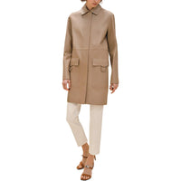 HERMES SS24 Leather Jacket Women's Beige