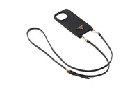 PRADA Saffiano Leather IPhone 14 Case Bag Accessory Women's Black
