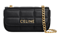 CELINE Calfskin Crossbody Bag, Shoulder Bag Women's Black