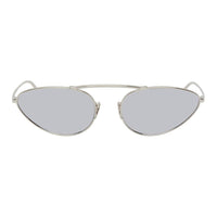 SAINT LAURENT Metal Cat Eye Sunglasses Women's Silver