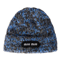 MIU MIU Cotton Fabric Beanies Unisex Navy