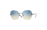 CHANEL - Irregular Shape Sunglasses Women's Silver