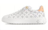 LOUIS VUITTON Time Out Low Top Skateboard Shoes Women's White