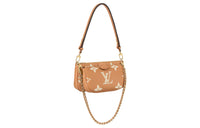 LOUIS VUITTON Multi Pochette Accessoires Grained Cow Leather Shoulder Bag Crossbody Bag Regular Women's Yellow