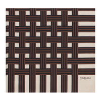 SAINT LAURENT Mulberry Silk Scarves Women's Beige