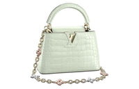 LOUIS VUITTON Capucines Crocodile Leather Capusin Shoulder Crossbody Handbag Mini Women's Light Green