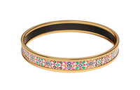 HERMES Enamel Gold-Plated Bangles Women's Gold