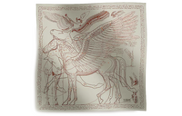 HERMES Silk Scarves Women's Silver