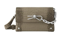 LOUIS VUITTON Steamer Crocodile Leather Shoulder Bag Crossbody Bag Men's Olive Green