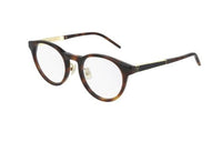 SAINT LAURENT Oval Eyeglass Frames Unisex Tortoiseshell