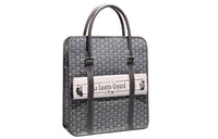 GOYARD Bourgogne Canvas With Leather Handbag Unisex Gray
