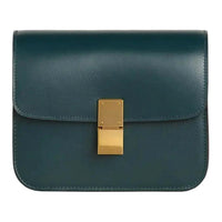 CELINE Polished Cow Leather Tofu Cube Bag, Crossbody Bag, Shoulder Bag Women's Amazon Green