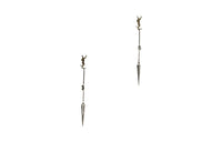 SAINT LAURENT Brass Earrings Unisex Silver