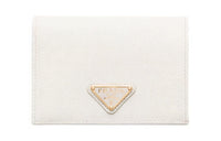 PRADA Leather Wallet Small Size Women's White