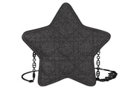 DIOR Embroidery Canvas Stars Crossbody Bag Shoulder Bag Kids' Black