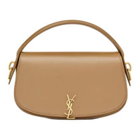 SAINT LAURENT Calfskin One Shoulder Handbag Women's Light Brown