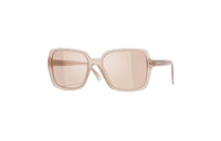 CHANEL Acetate Irregular Shape Sunglasses Women's Coral