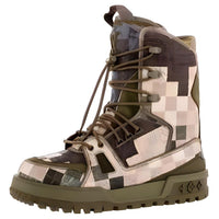 LOUIS VUITTON Wear-Resistant Short Snow Boots Men's Beige Brown