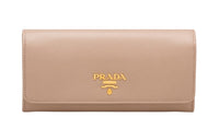 PRADA Leather Wallet Women's Fire Red